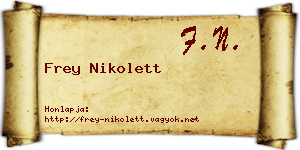 Frey Nikolett névjegykártya